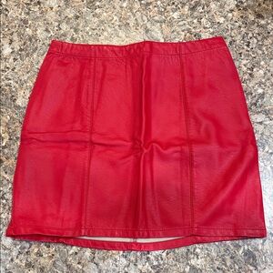 Forever 21 Red faux leather mini skirt size S